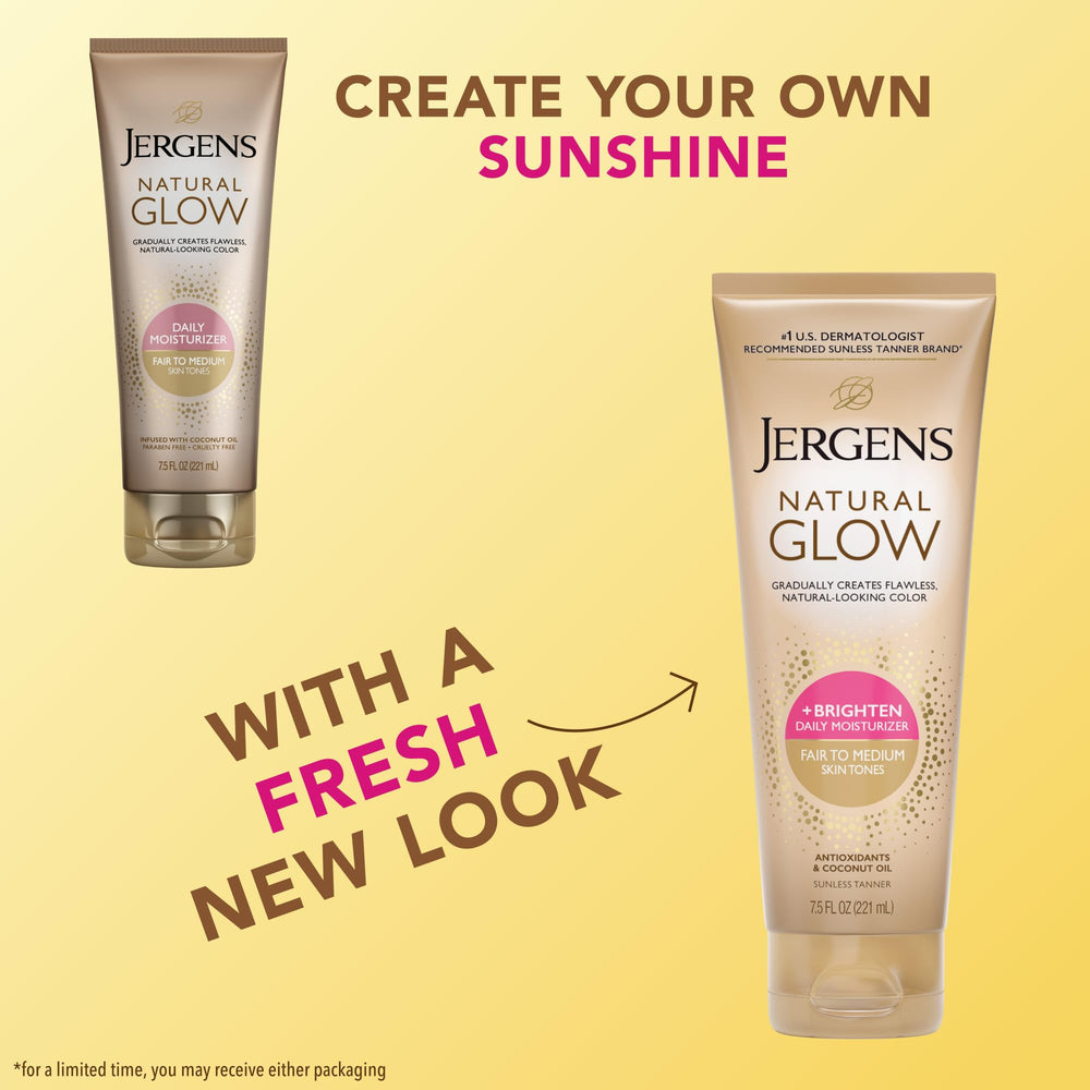 Textura cremosa de Jergens Natural Glow que hidrata suavemente