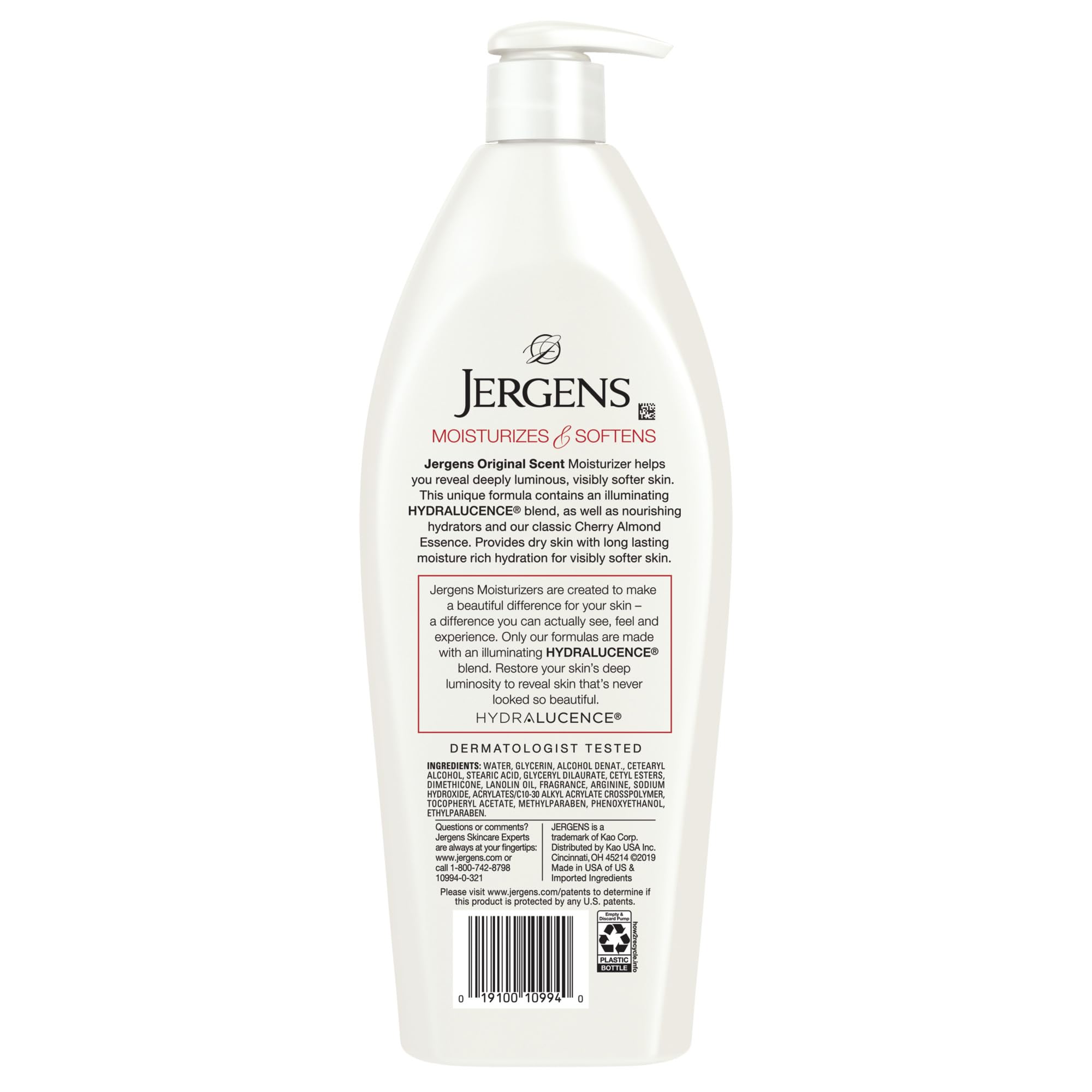 Etiqueta clásica de Jergens Original Scent en crema para cuerpo.