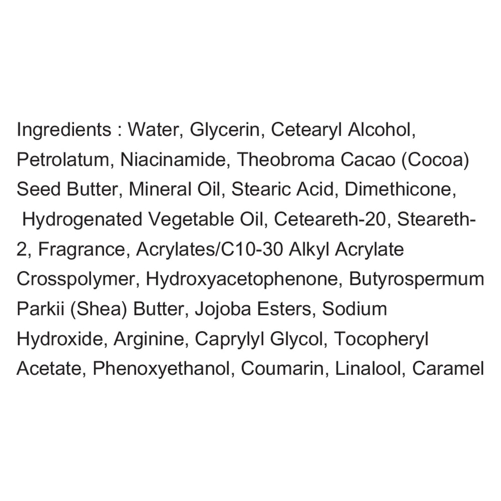 Jergens Shea Cocoa Butter ingredients closeup emphasizes natural nourishment.