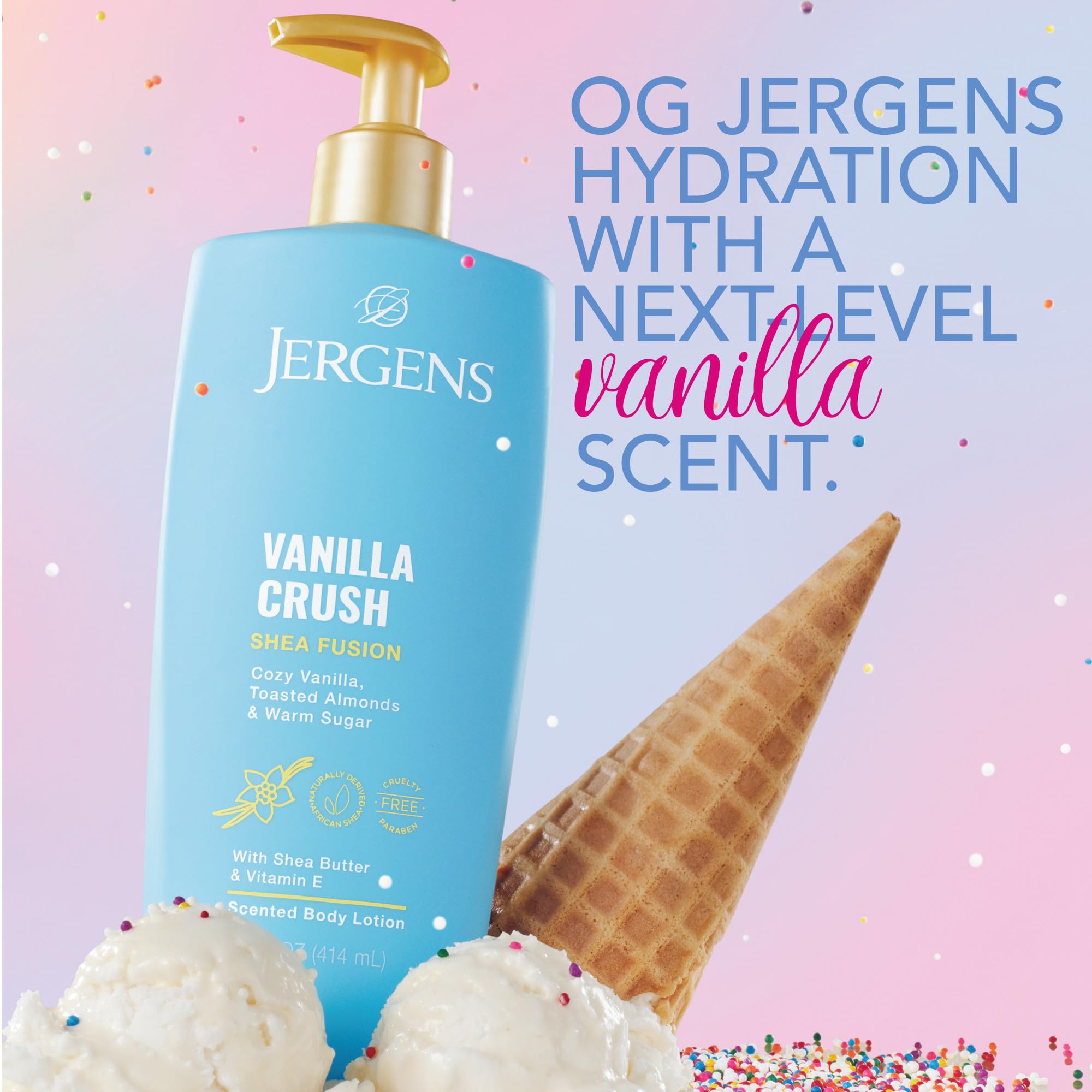 Fragancia de vainilla y almendras de Jergens Shea Fusion Vanilla Crush