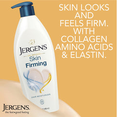 Close-up of creamy texture from Jergens lotion for fast absorption.