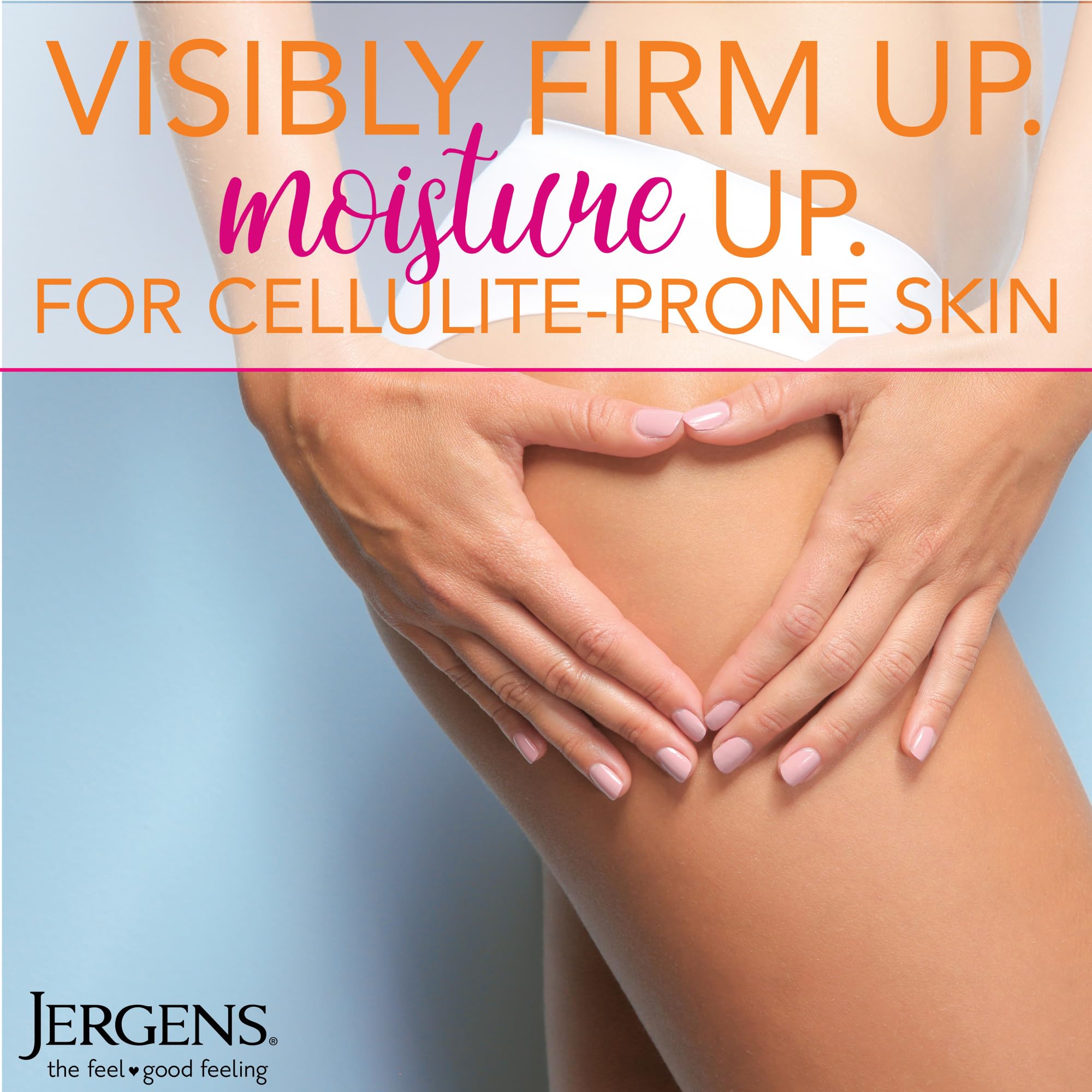 Illustration of collagen and elastin in Jergens Skin Firming Lotion.