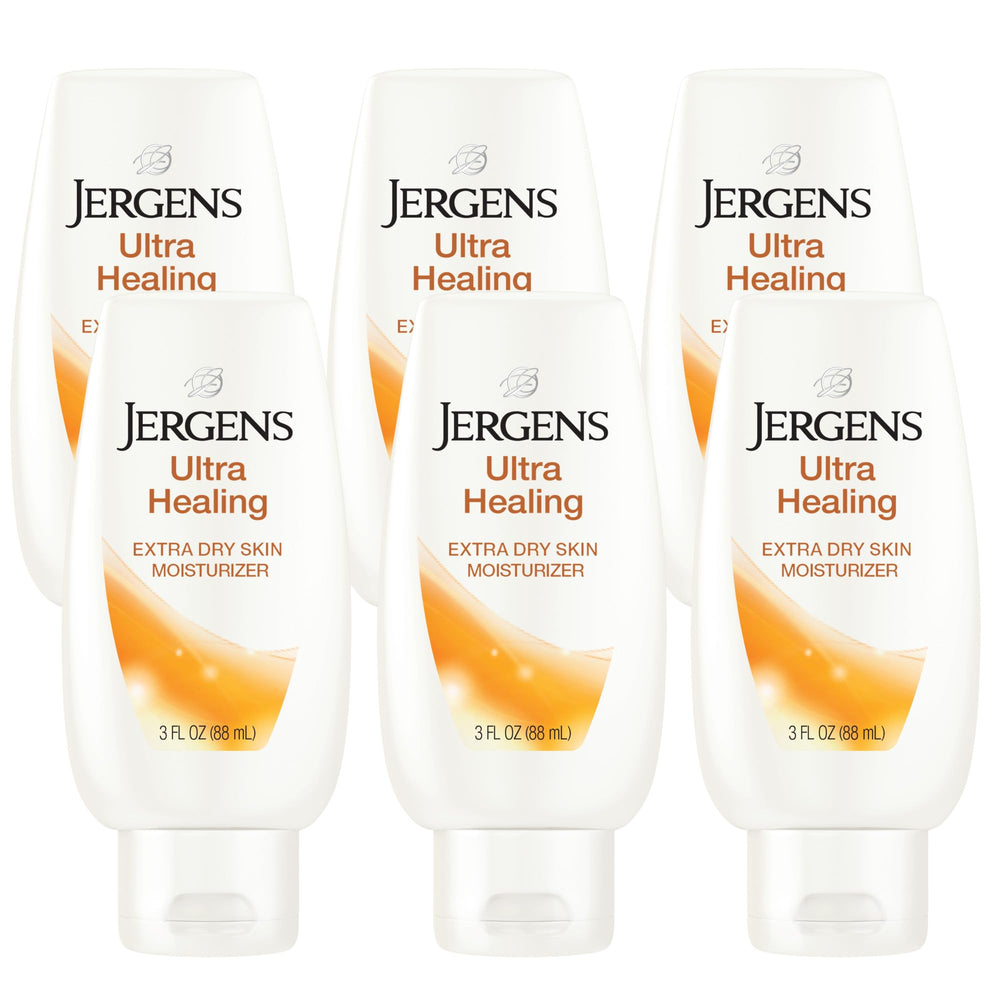 Jergens Ultra Healing, frasco de 3 onzas, hidratación profunda visible.