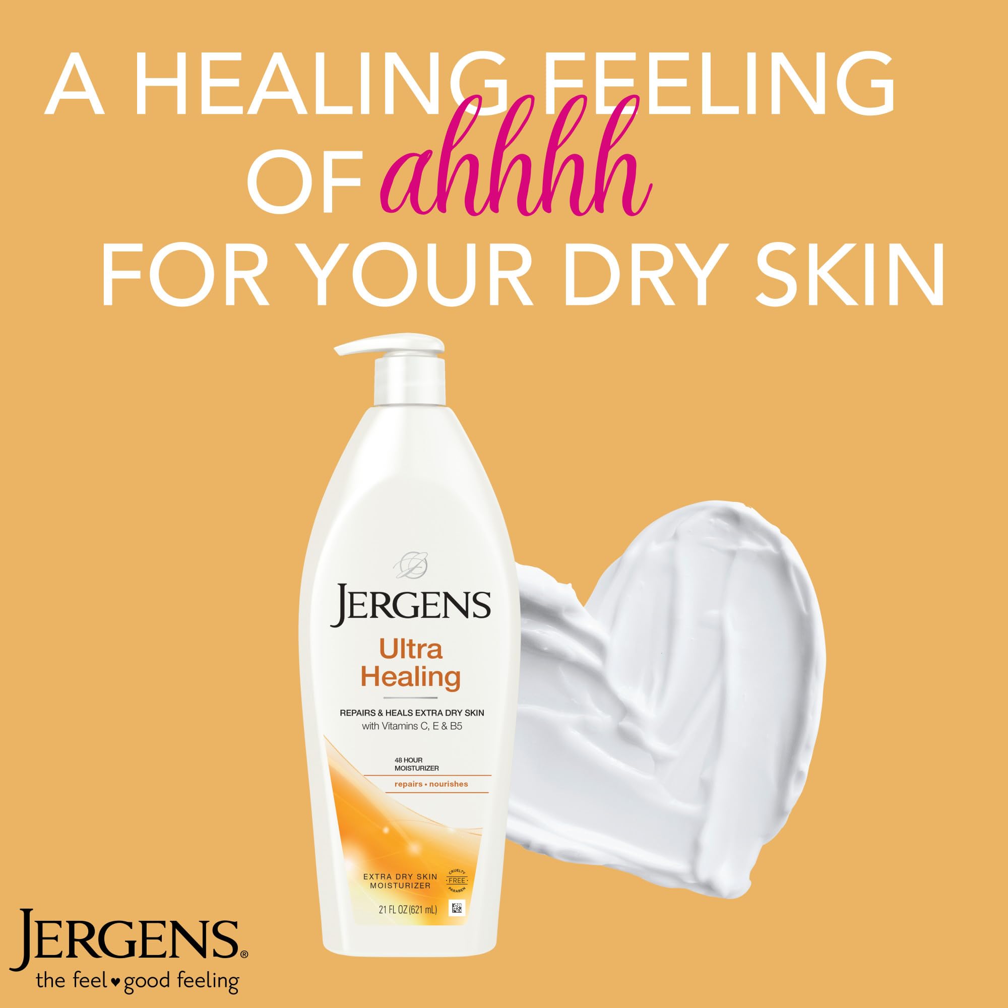 Mezcla Hydralucence y vitaminas en Jergens Ultra Healing para nutrición