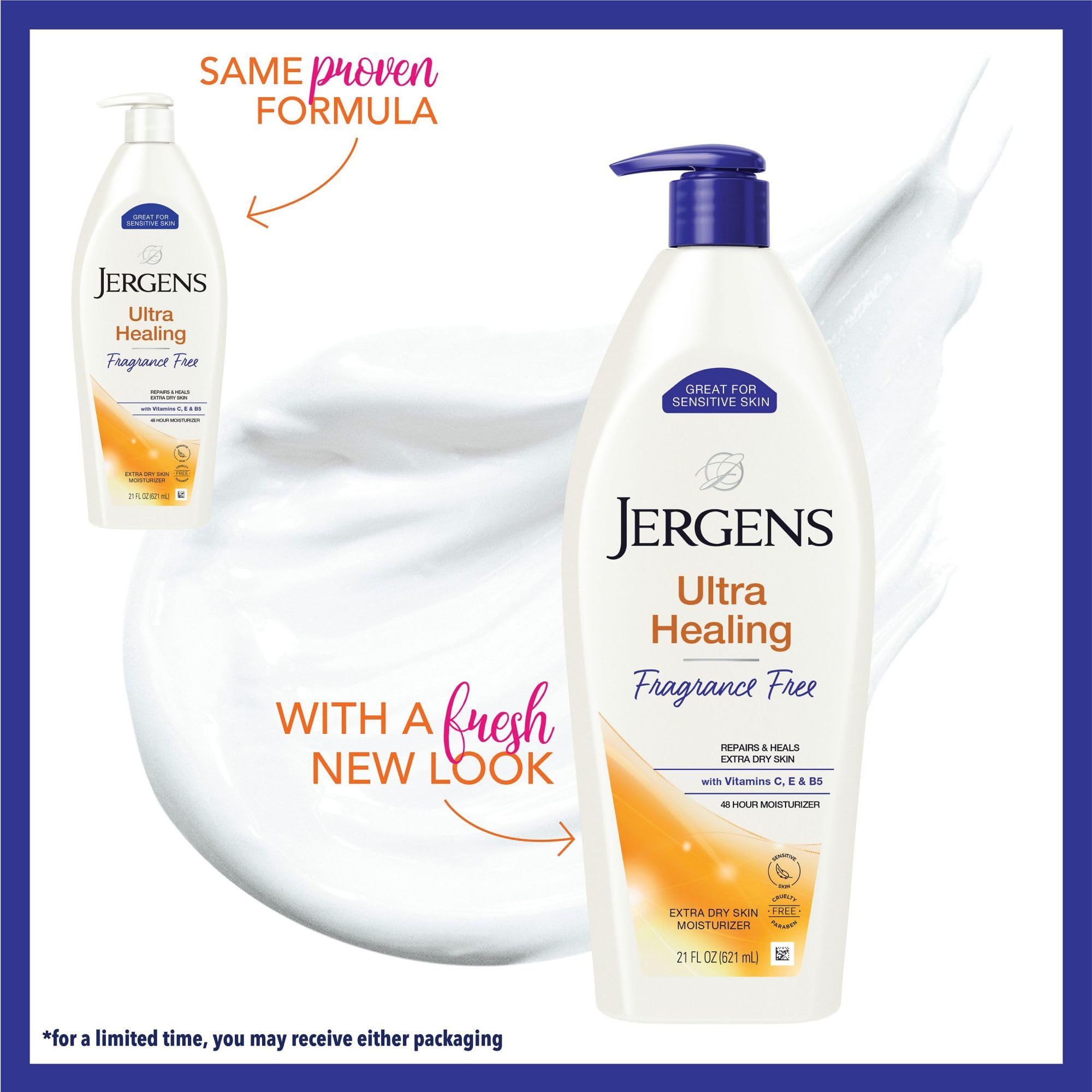 Textura suave de Jergens Ultra Healing para aplicación cómoda