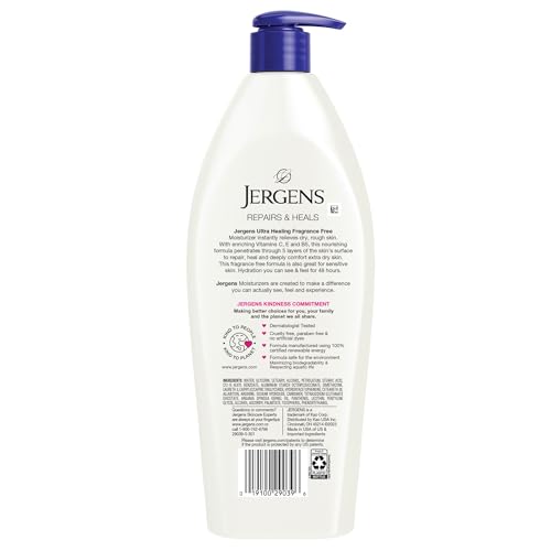 Loción de absorción rápida de Jergens para piel suave