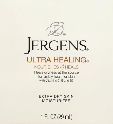 Jergens Ultra Healing, textura cremosa que suaviza codos y talones