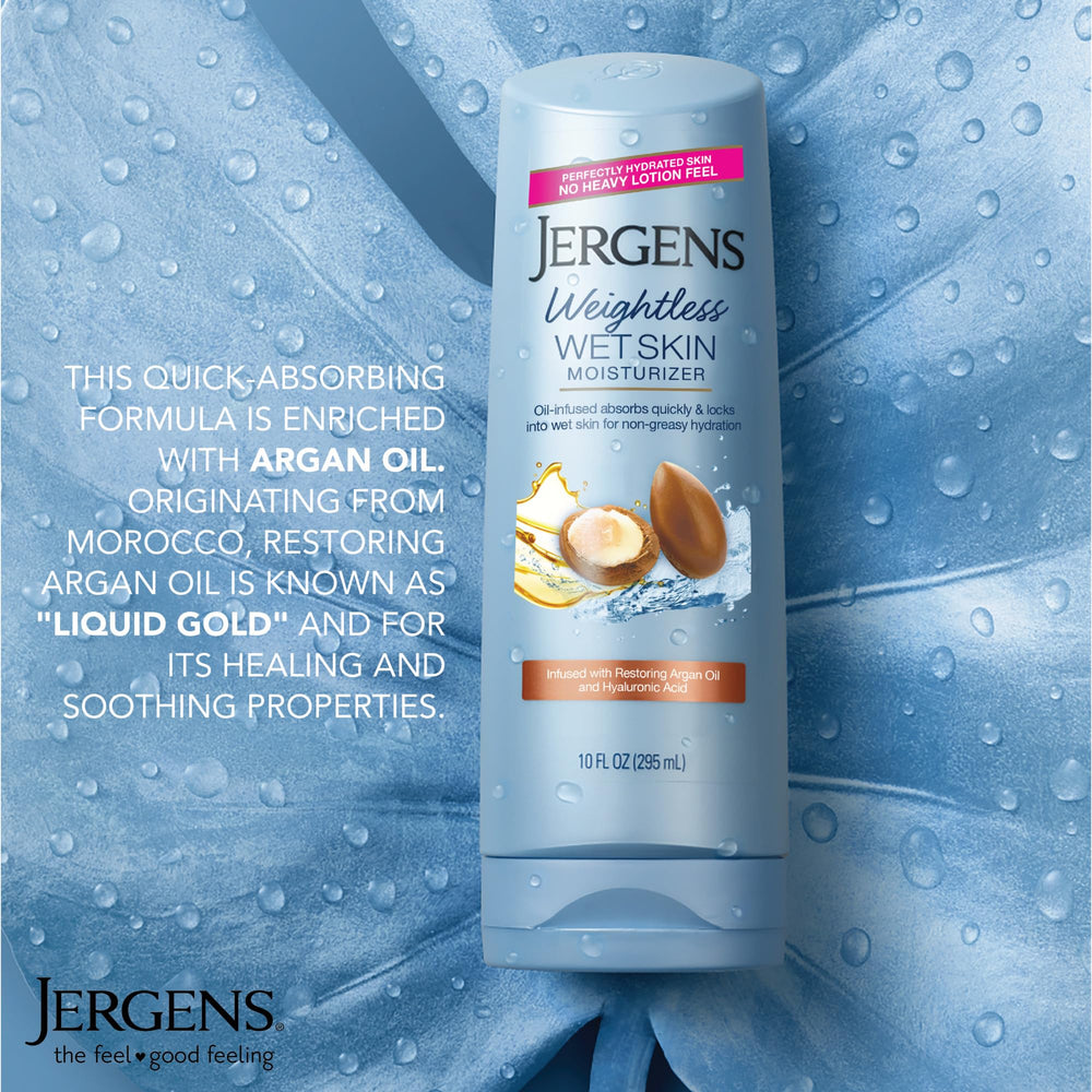 Morocco-origin Argan Oil nourishes dry skin in Jergens formula.