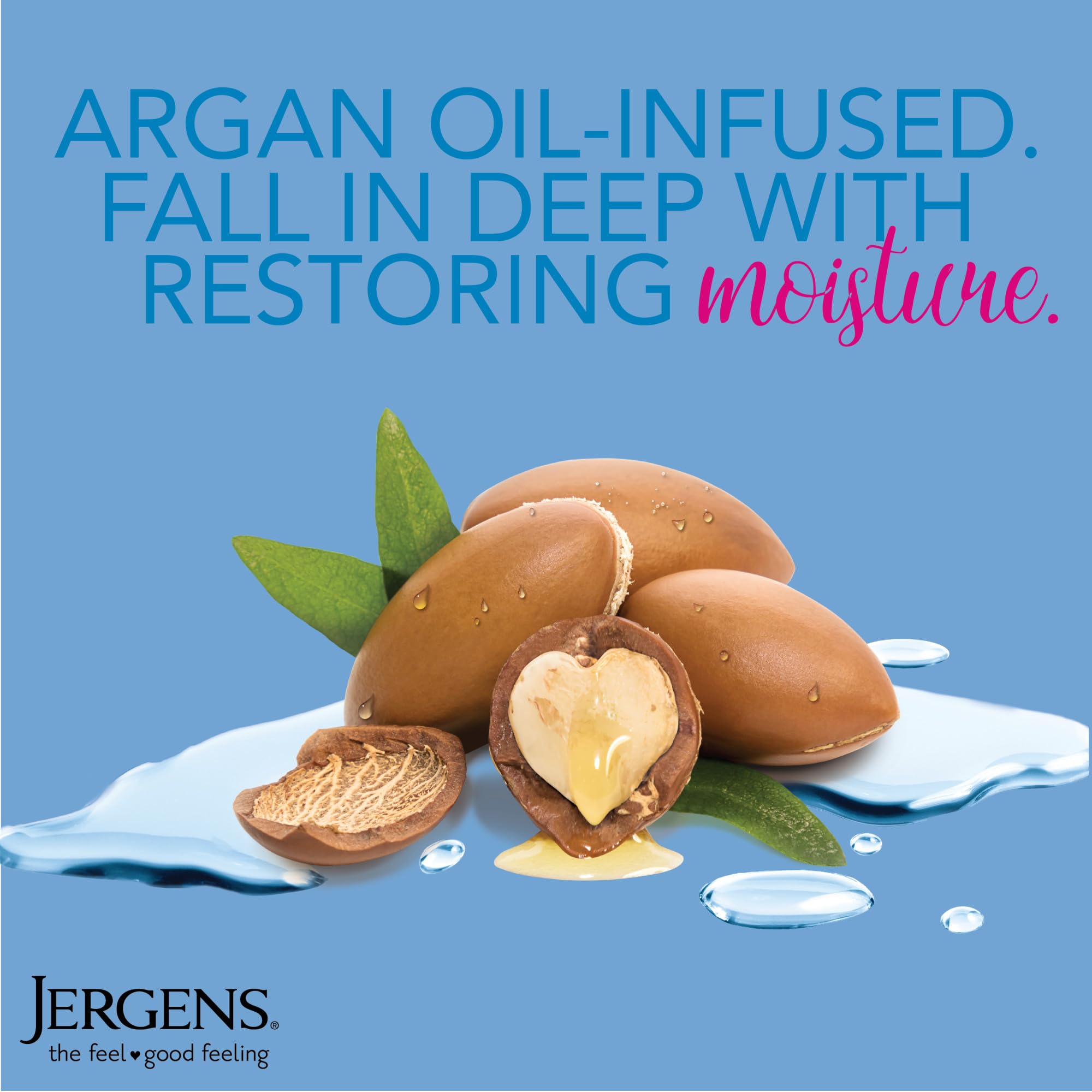 Jergens Wet Skin Moisturizer applied on wet skin for instant hydration.