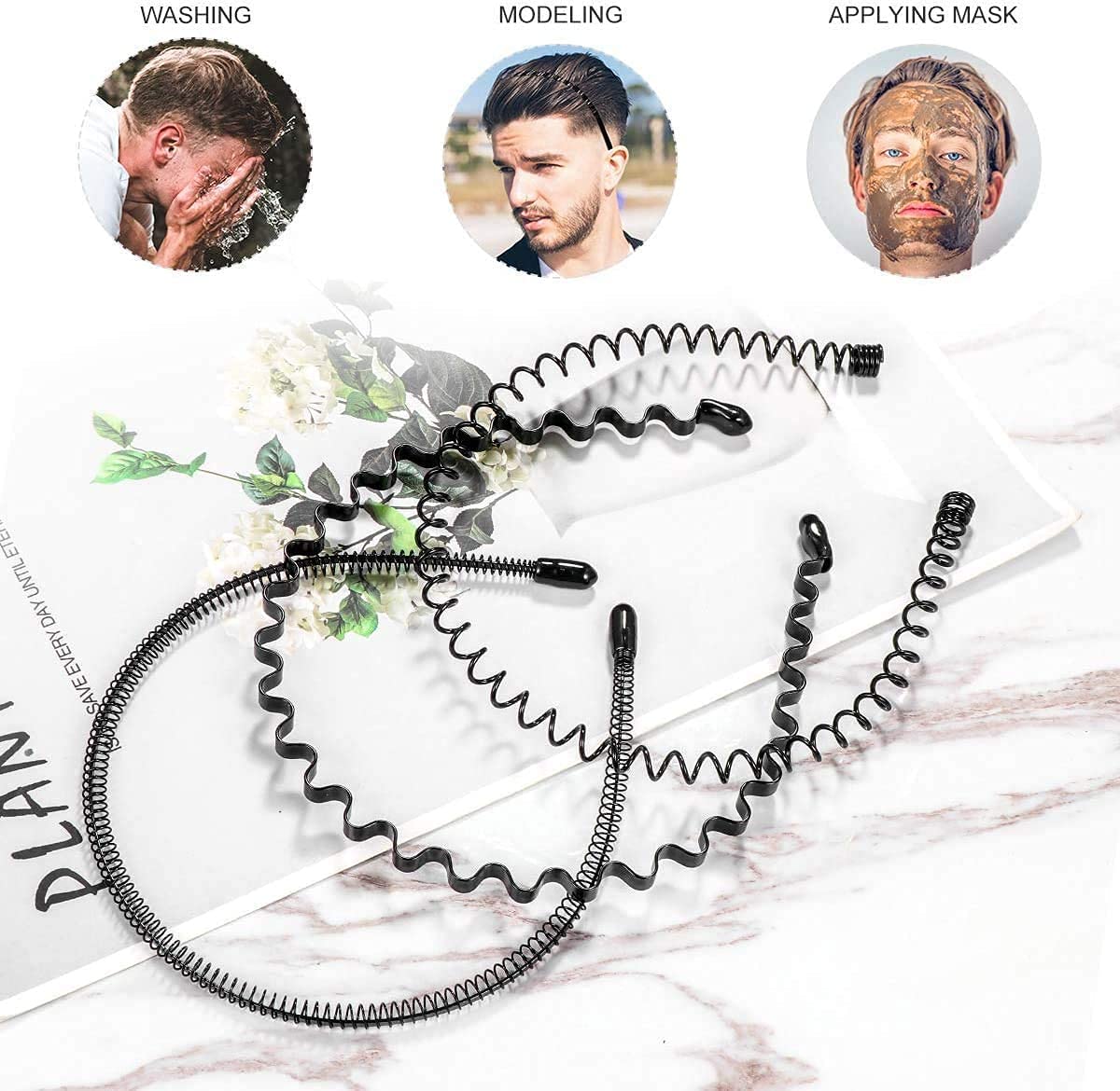 JERLITU six-styles headbands set for easy style switching.