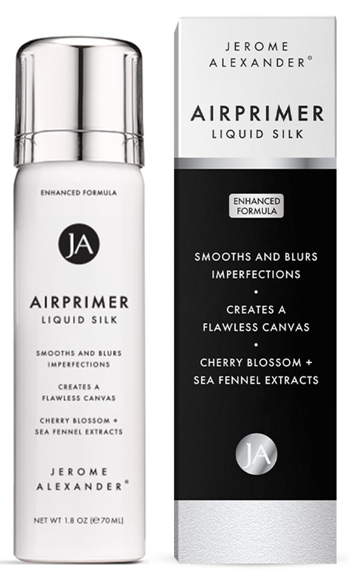Jerome Alexander MagicMinerals LiquidSilk Air Primer, rociado suave para preparar la piel.