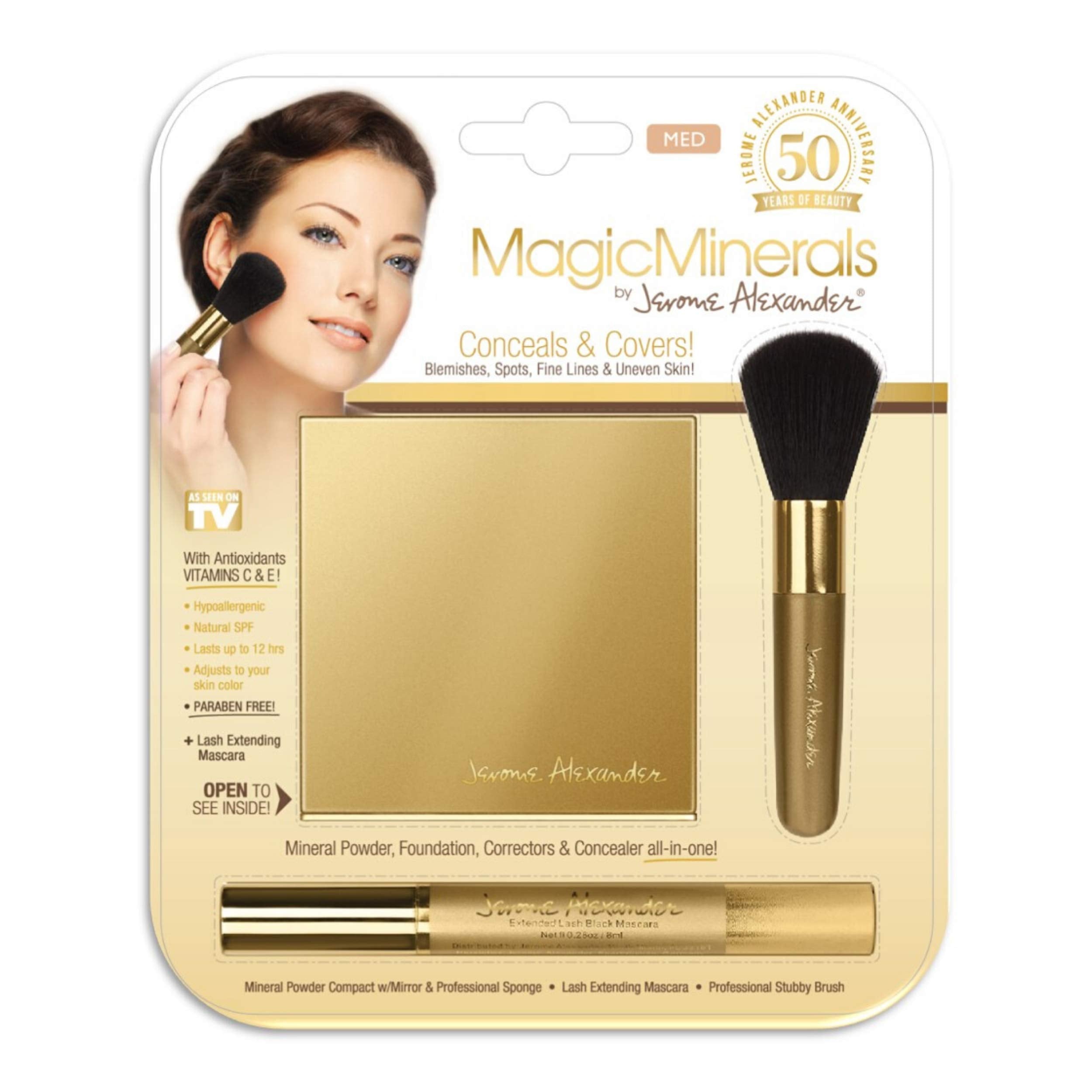 MagicMinerals powder close-up showing natural matte coverage