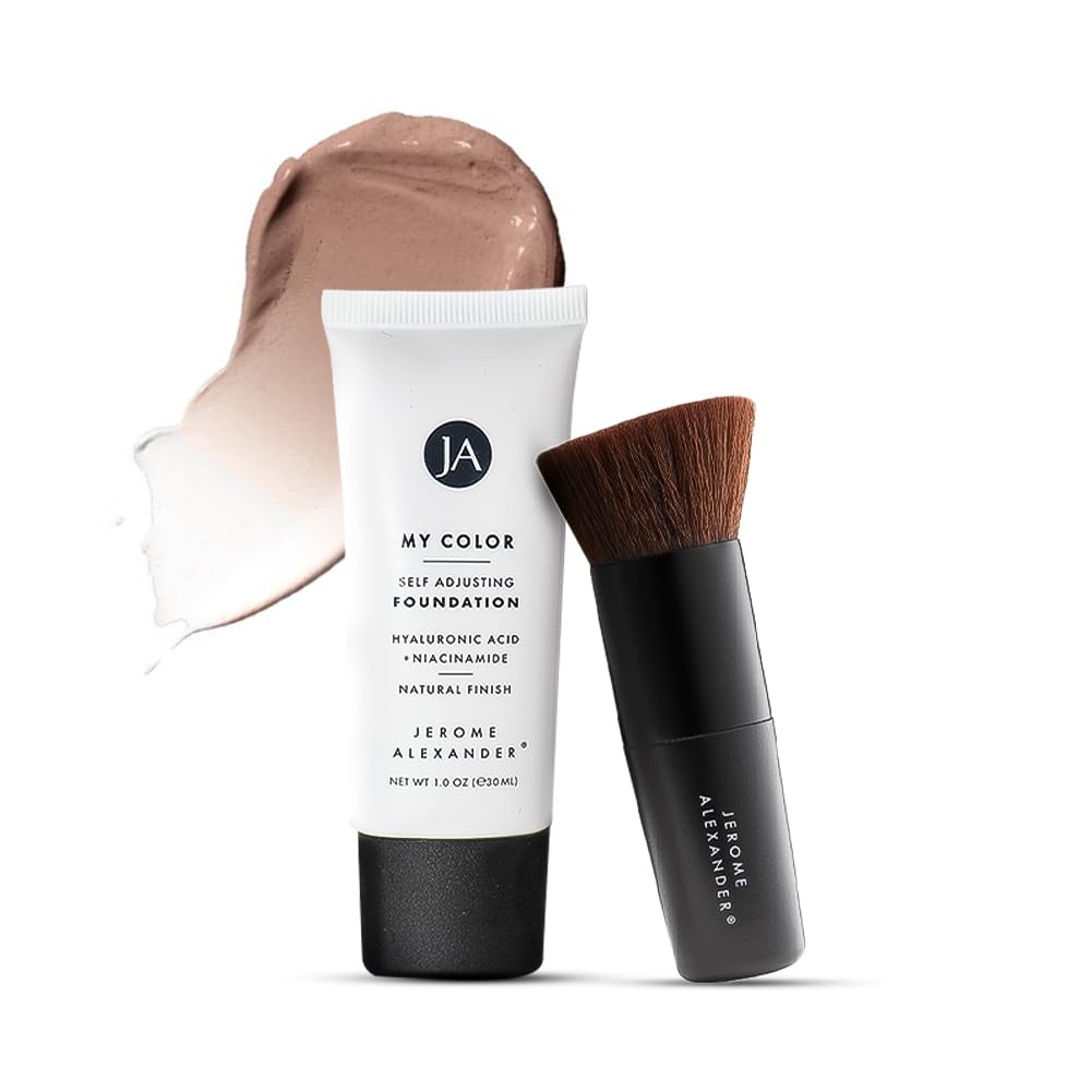 Jerome Alexander My Color foundation bottle showing shade-matching design for easy matching
