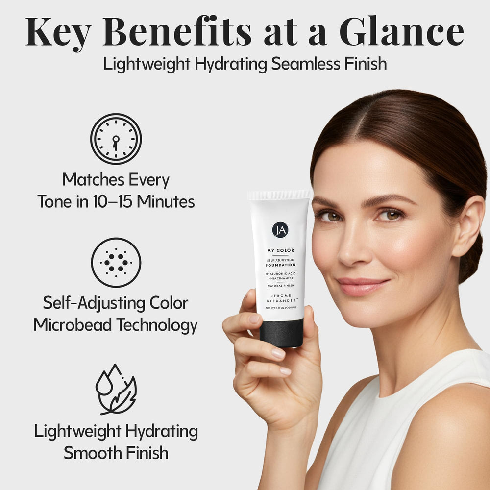 Jerome Alexander My Color foundation liquid texture is lightweight and hydrating