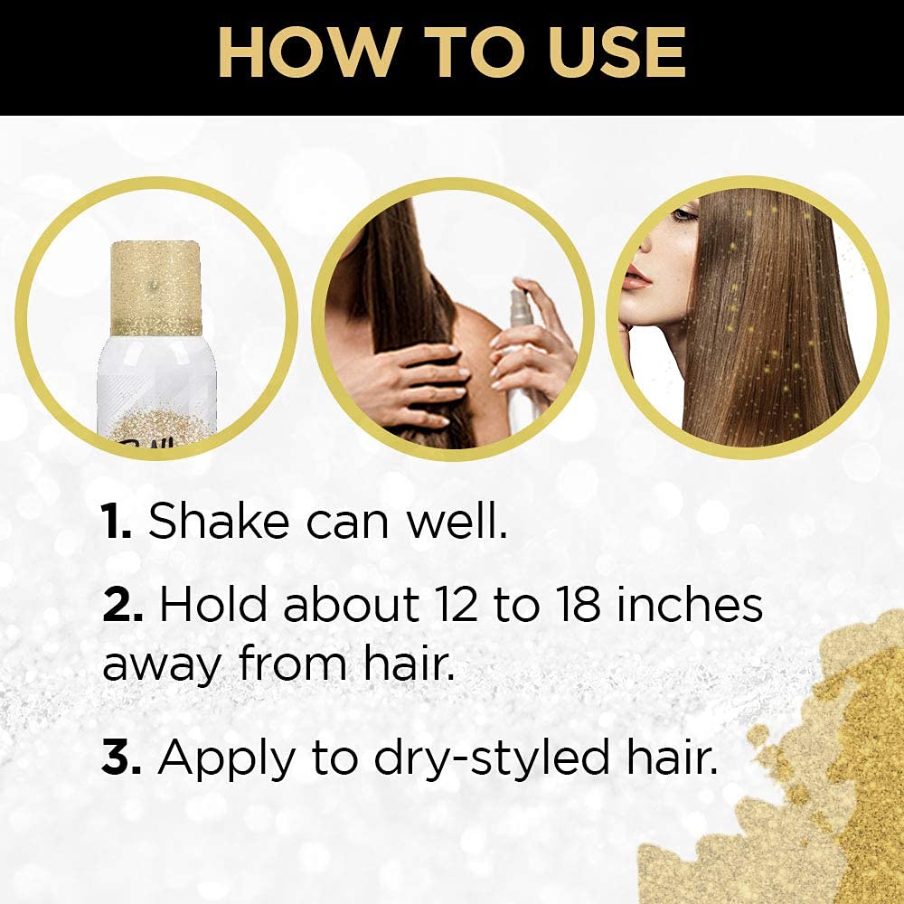 Jerome Russell Punky gold shimmer finish enhances outfits and costumes.