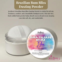 JerrBear’s Brazilian Bum Bliss powder texture close-up shows light, silky finish.