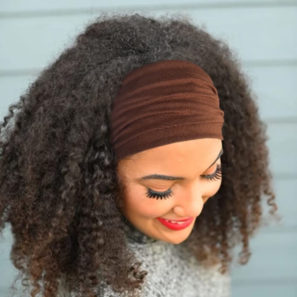 Jesries banda ancha para cabello mujer beige, turbante cómodo para oficina o paseo