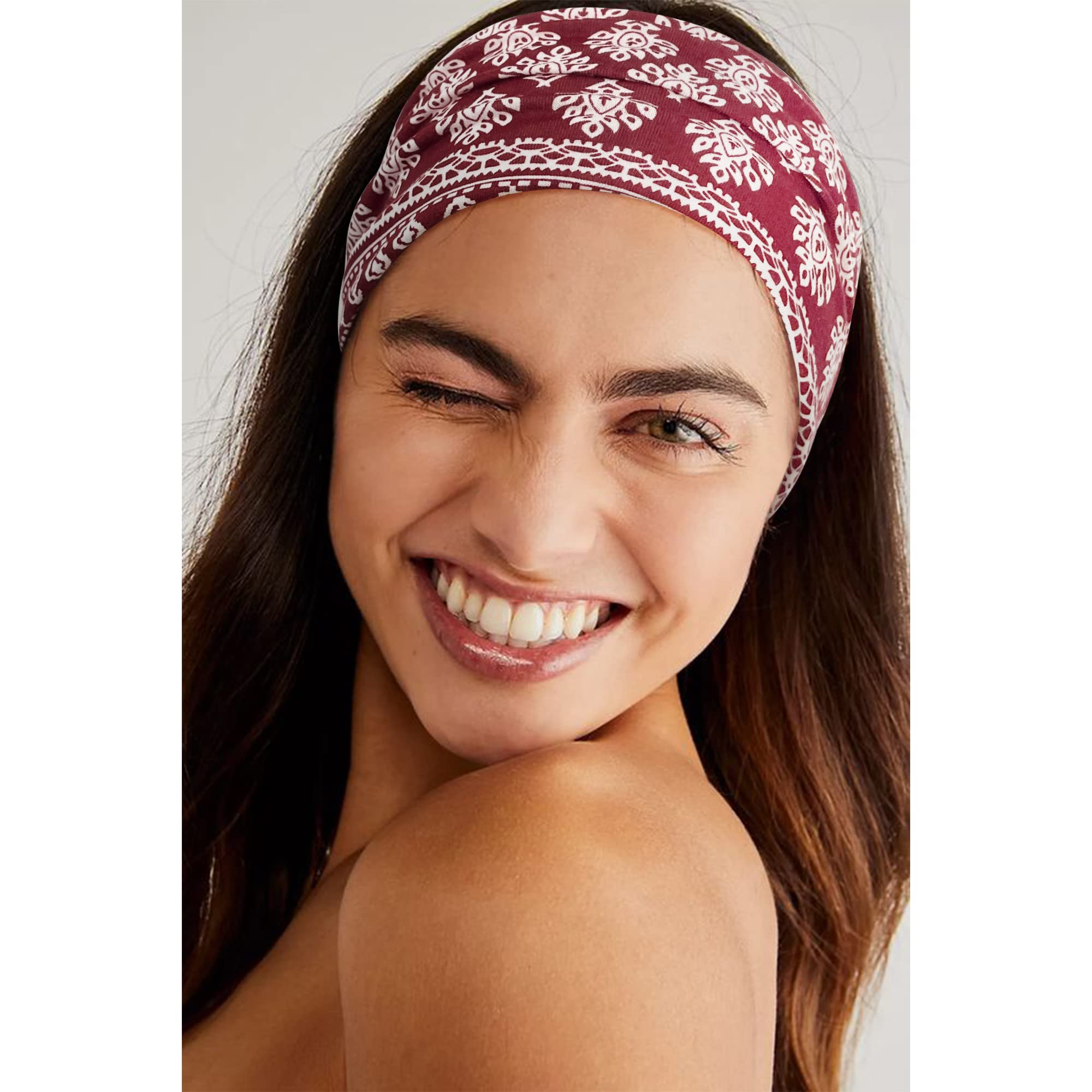 Jesries banda ancha para cabello mujer multicolor, combina con conjuntos y aporta versatilidad