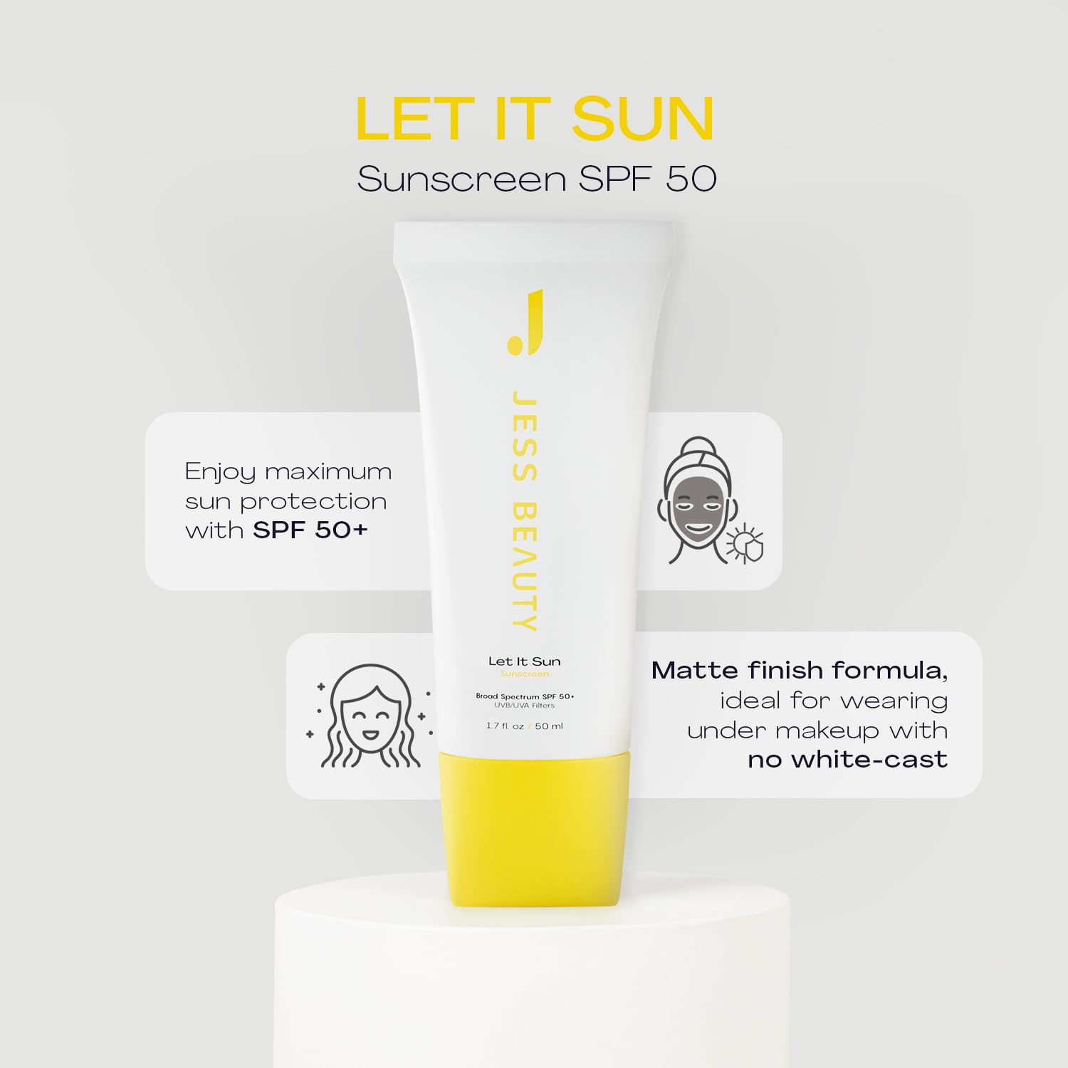 Let it Sun sunscreen texture shows non-greasy, lightweight application