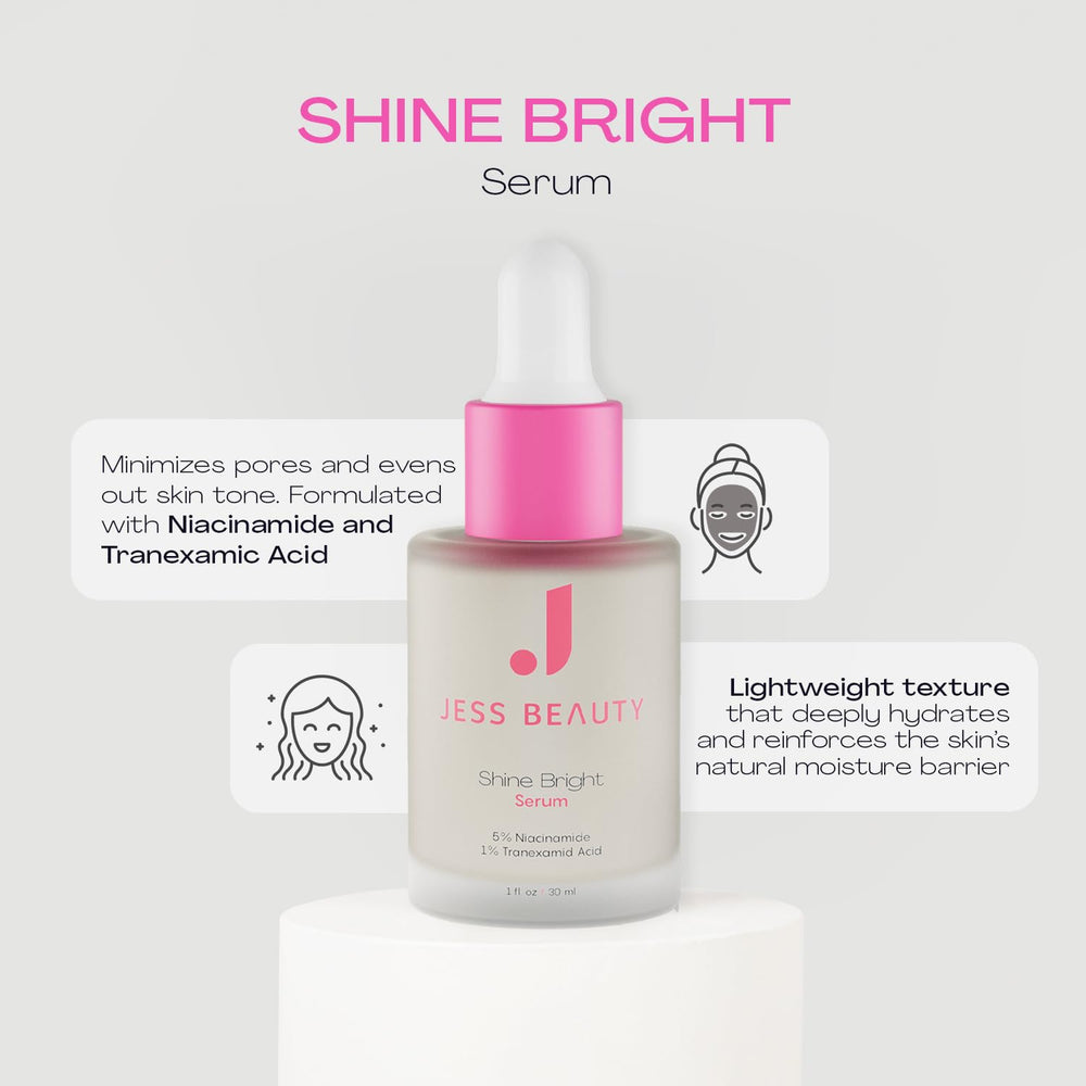 JESS BEAUTY Shine Bright centella asiática para tono uniforme en la piel.