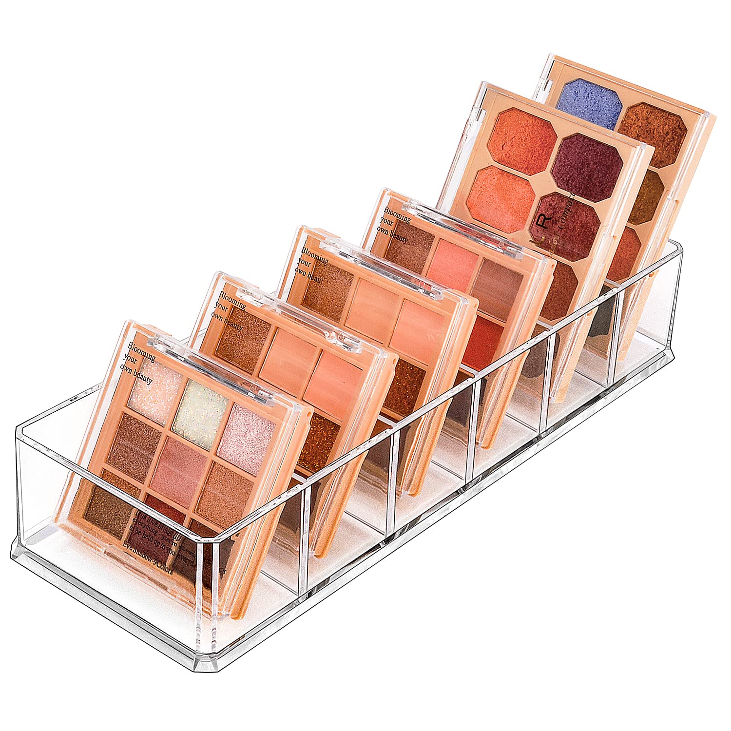 JessLab 1-compartment acrylic organizer keeps lipstick and brushes within easy reach.