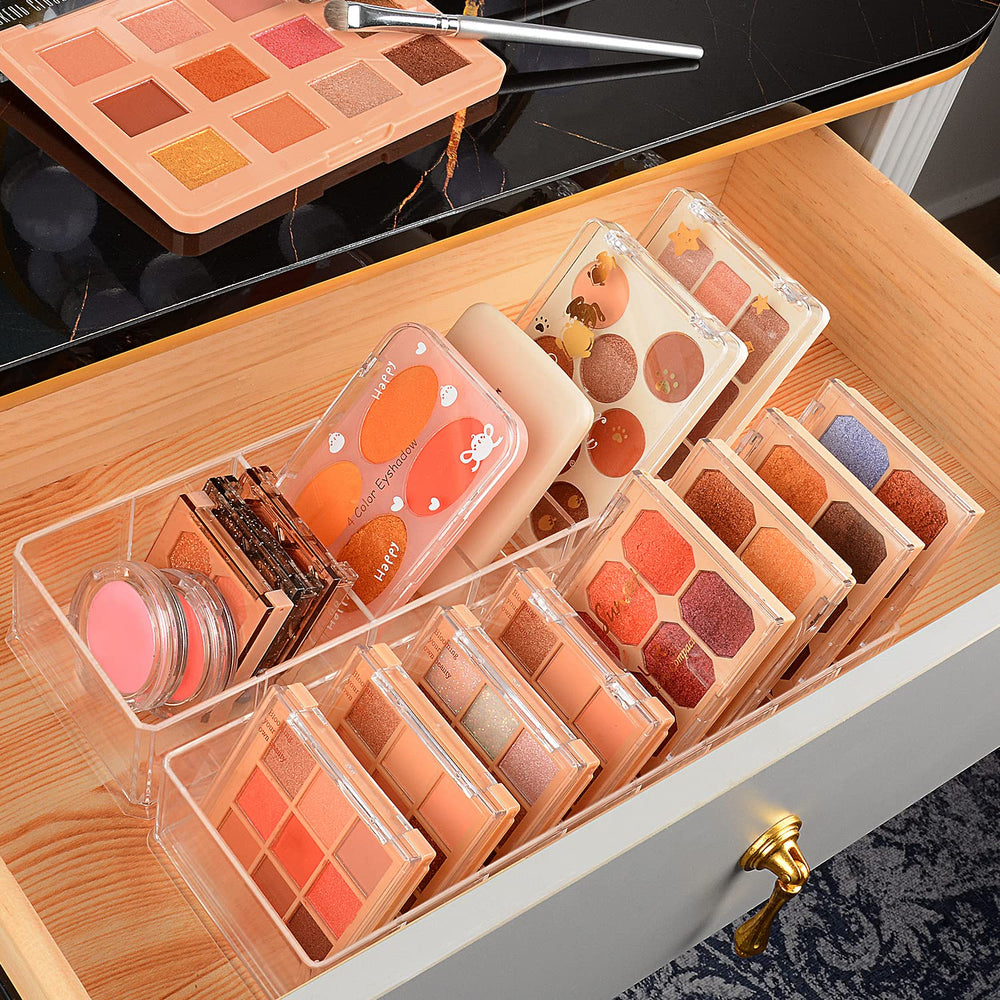 JessLab acrylic drawer organizer designed for drawer storage keeps items neatly sorted.