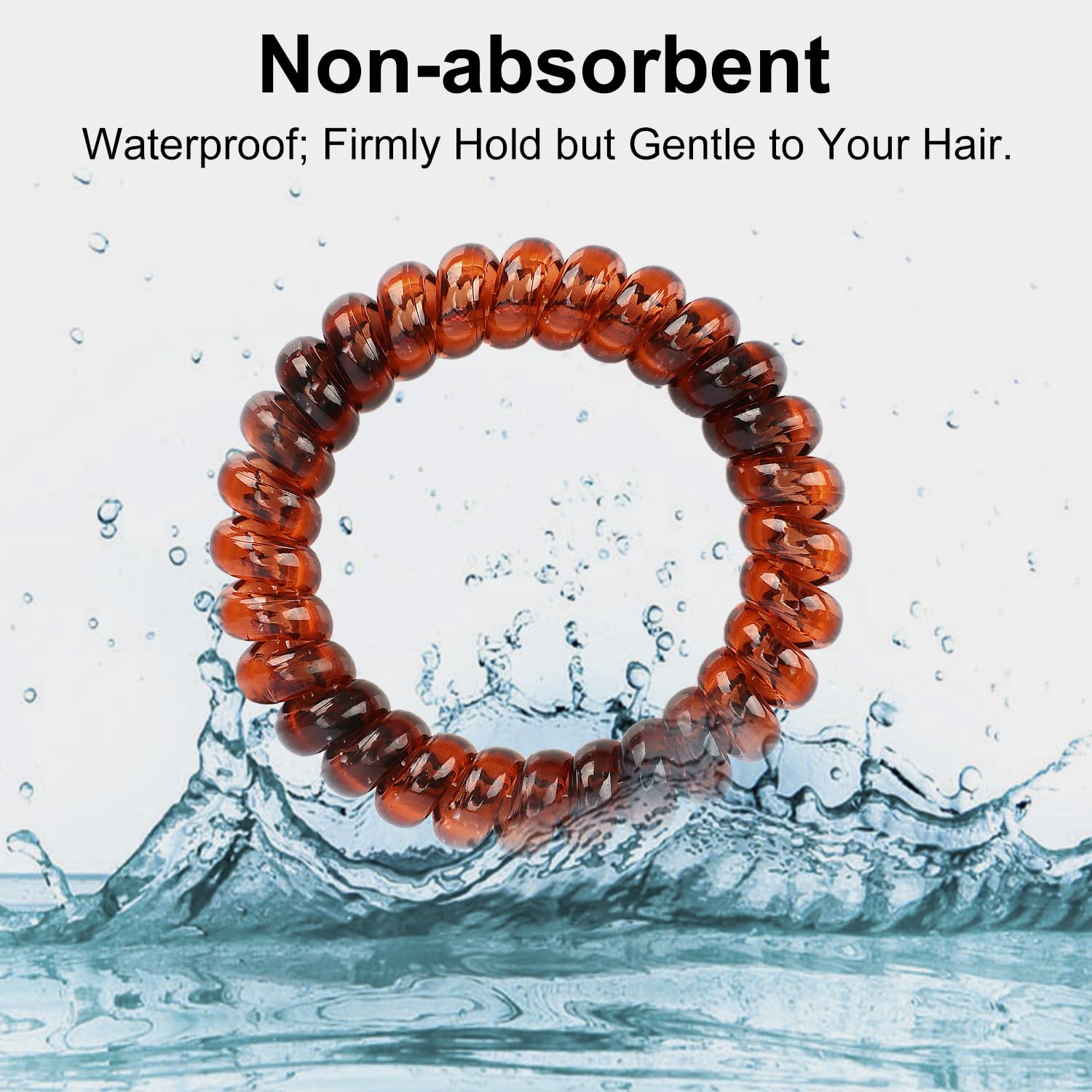 JessLab spiral hair tie worn as bracelet showcases versatile style.