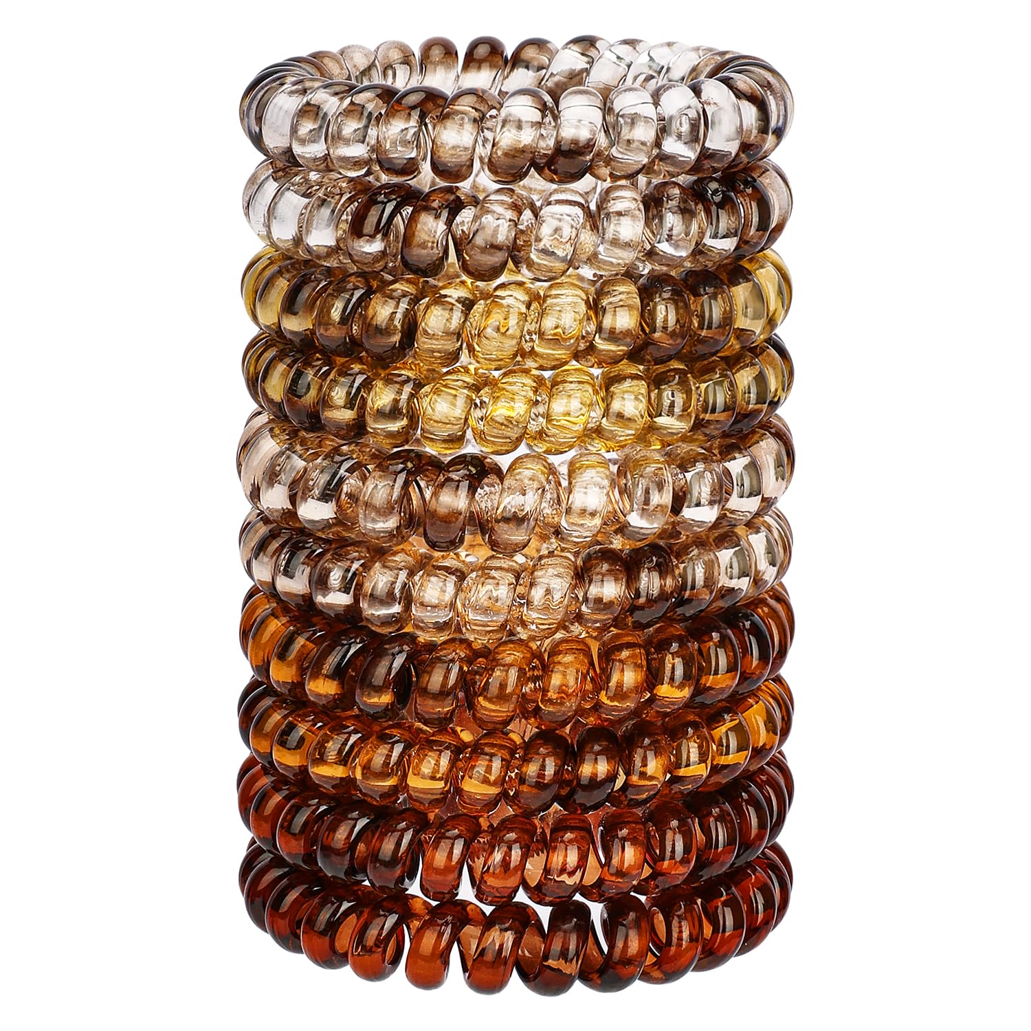 JessLab spiral hair ties with 10-pack for secure daily ponytails.