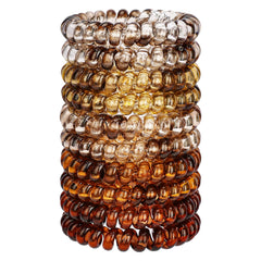 JessLab spiral hair ties with 10-pack for secure daily ponytails.