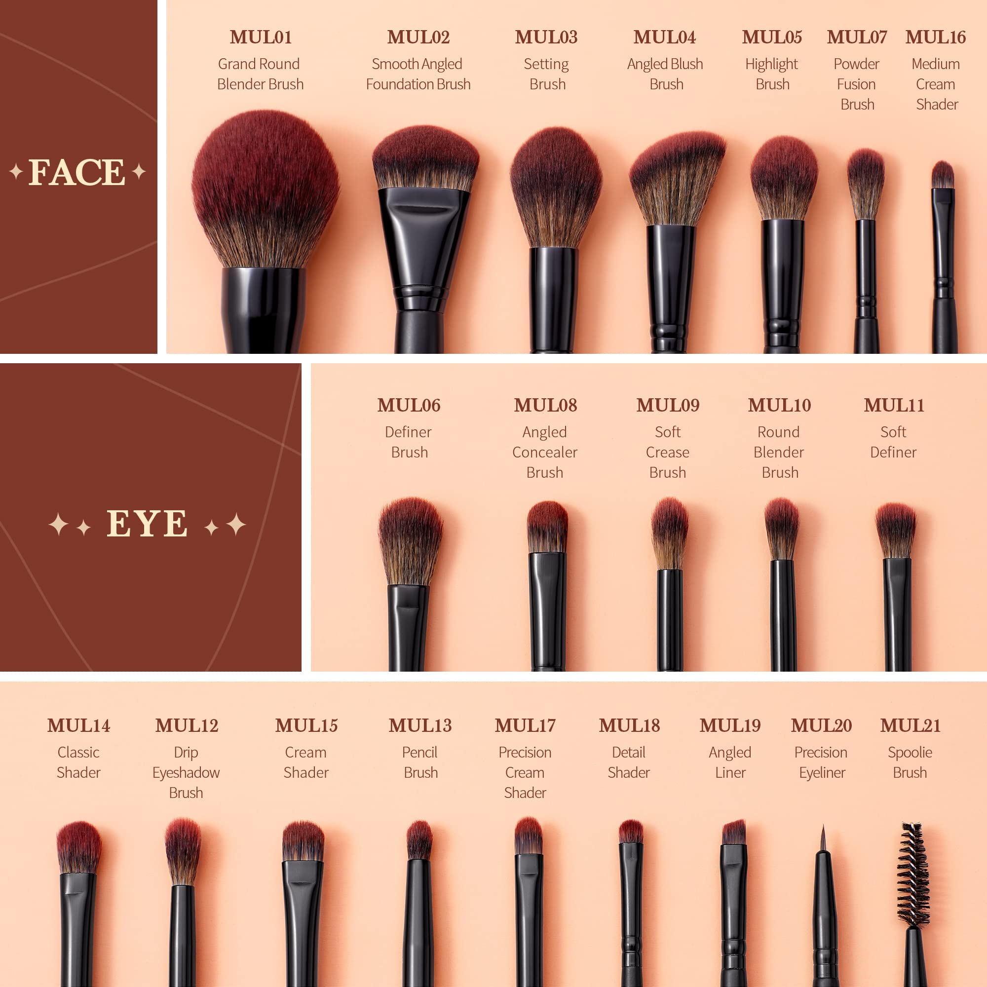 Jessup concealer blending brush with slanted corner for precise contour