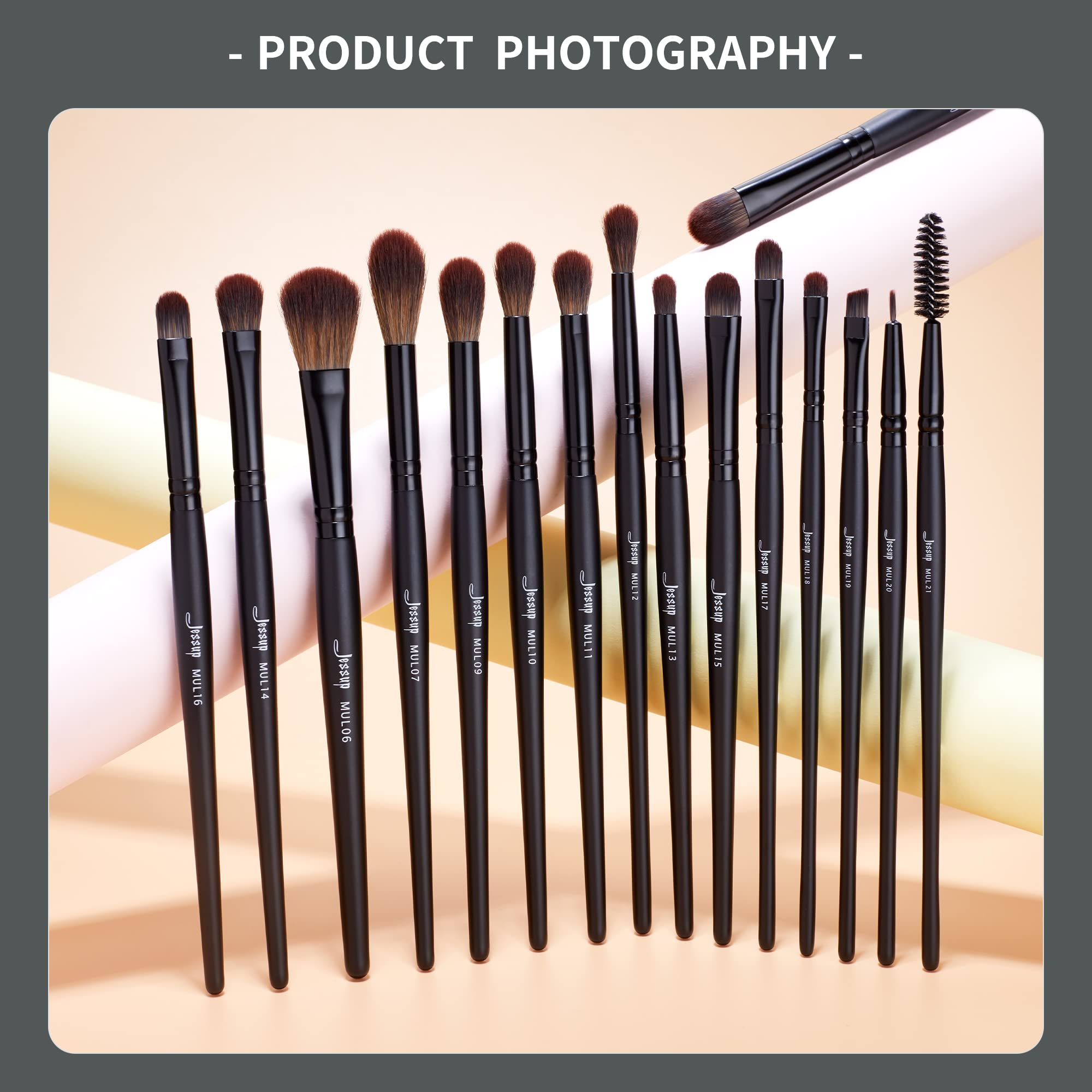 Jessup Eye Brushes Set shader brush for even lid color application
