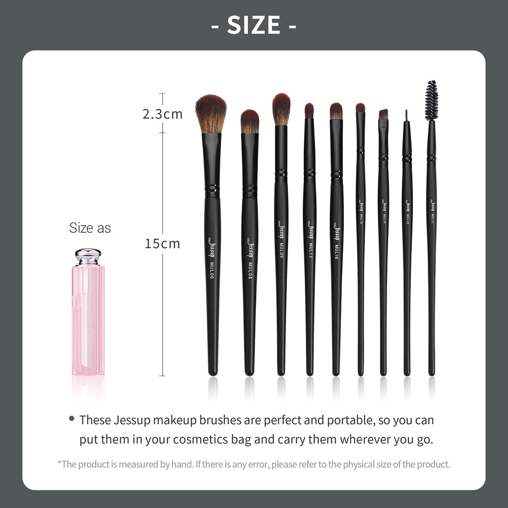 Jessup Eye Brushes Set spoolie for brow grooming and lash separation