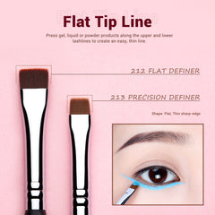 Jessup Eyeliner Brush Set tapered-tip for sharp cat-eye
