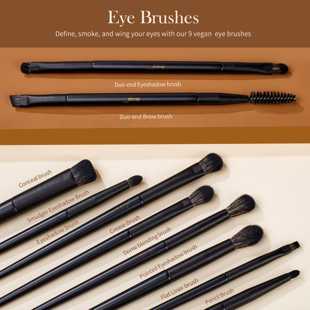 Jessup eyeshadow brush set for versatile textures and seamless blending.