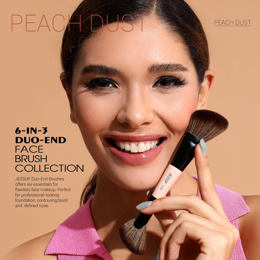 Jessup F04 blush brush end for precise placement and blending.