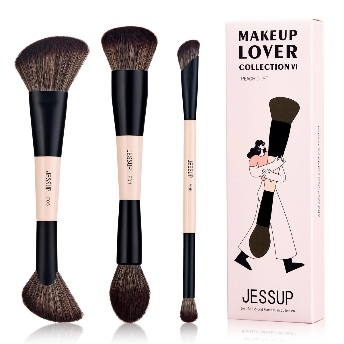 Jessup F04 foundation brush end for smooth, natural-looking coverage.