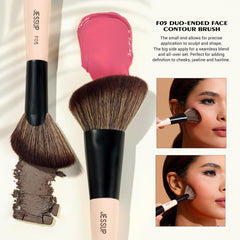 Jessup F05 large end contour brush for seamless blending.