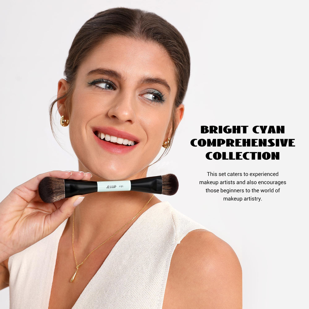 Jessup foundation brush with duo-ended design for even liquid and cream application.