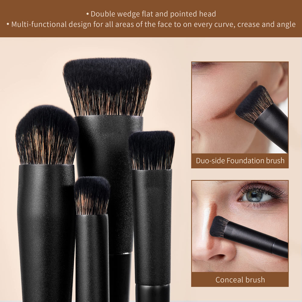Jessup foundation brush flat-top for even, airbrushed-looking complexion.