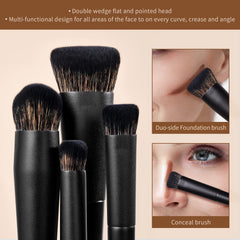Jessup foundation brush flat-top for even, airbrushed-looking complexion.