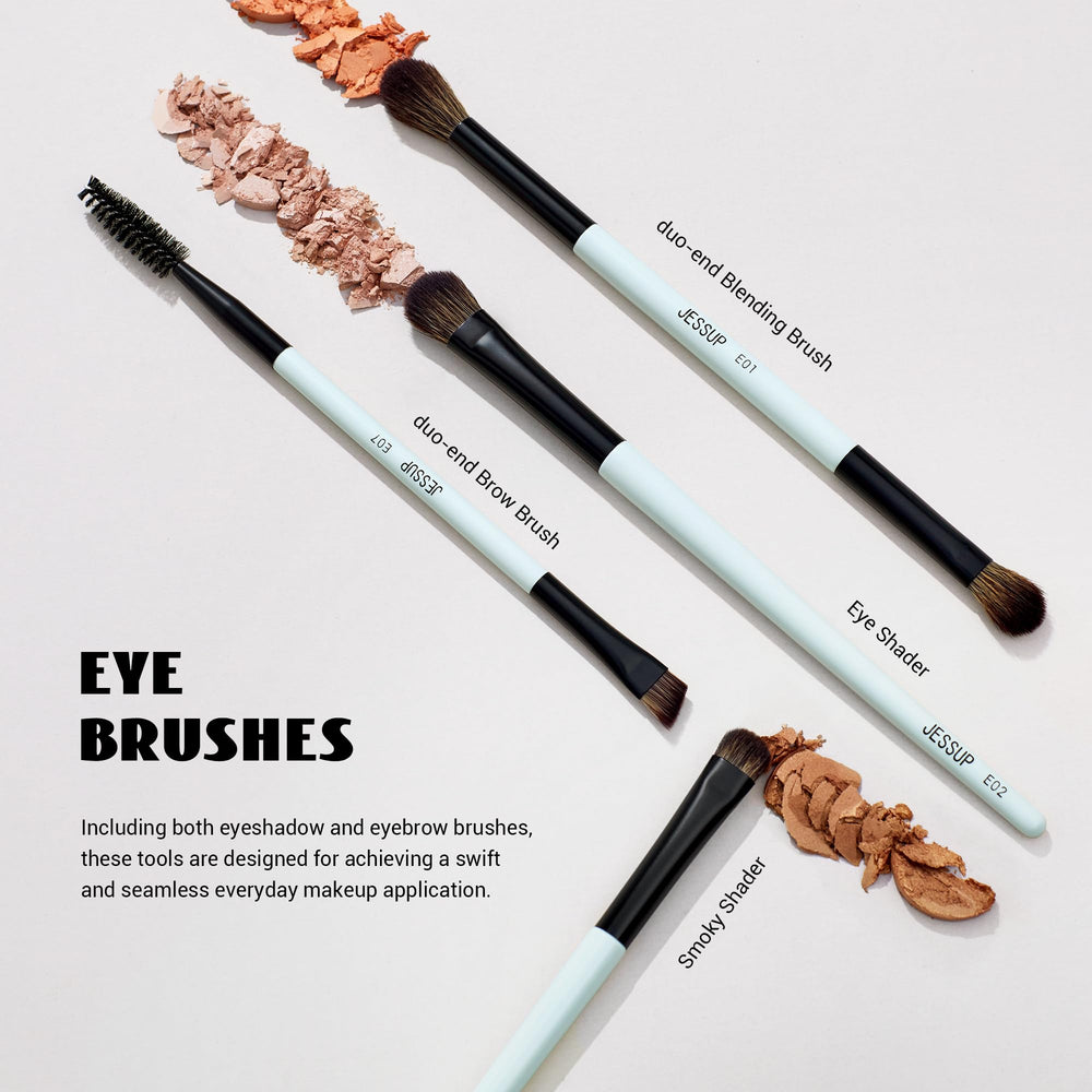 Jessup duo-end eyebrow brush for clean, defined brows