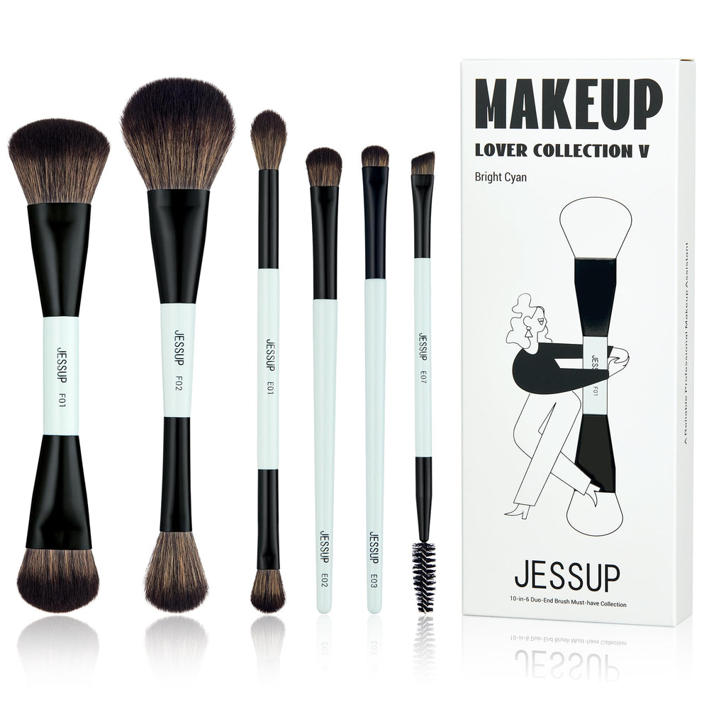 Jessup 6pc foundation-application brush for smooth, even base and flawless skin tone