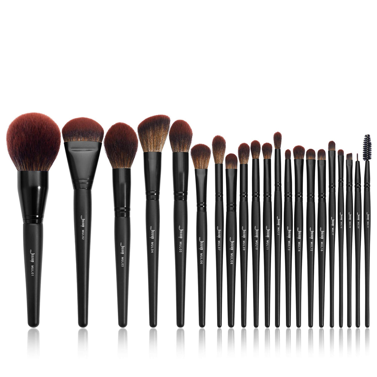 Jessup makeup brush set premium synthetic powder foundation applies even coverage