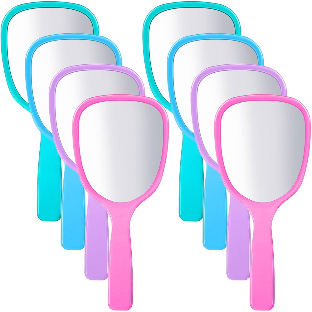 Jetec blue handheld mirror compact for travel grooming and easy access.