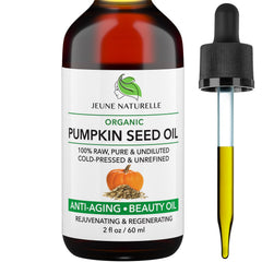 Jeune Naturelle Aceite de semilla de calabaza: botella elegante para uso diario.