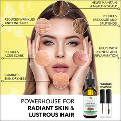 Application of castor oil as a hair mask for deep conditioning