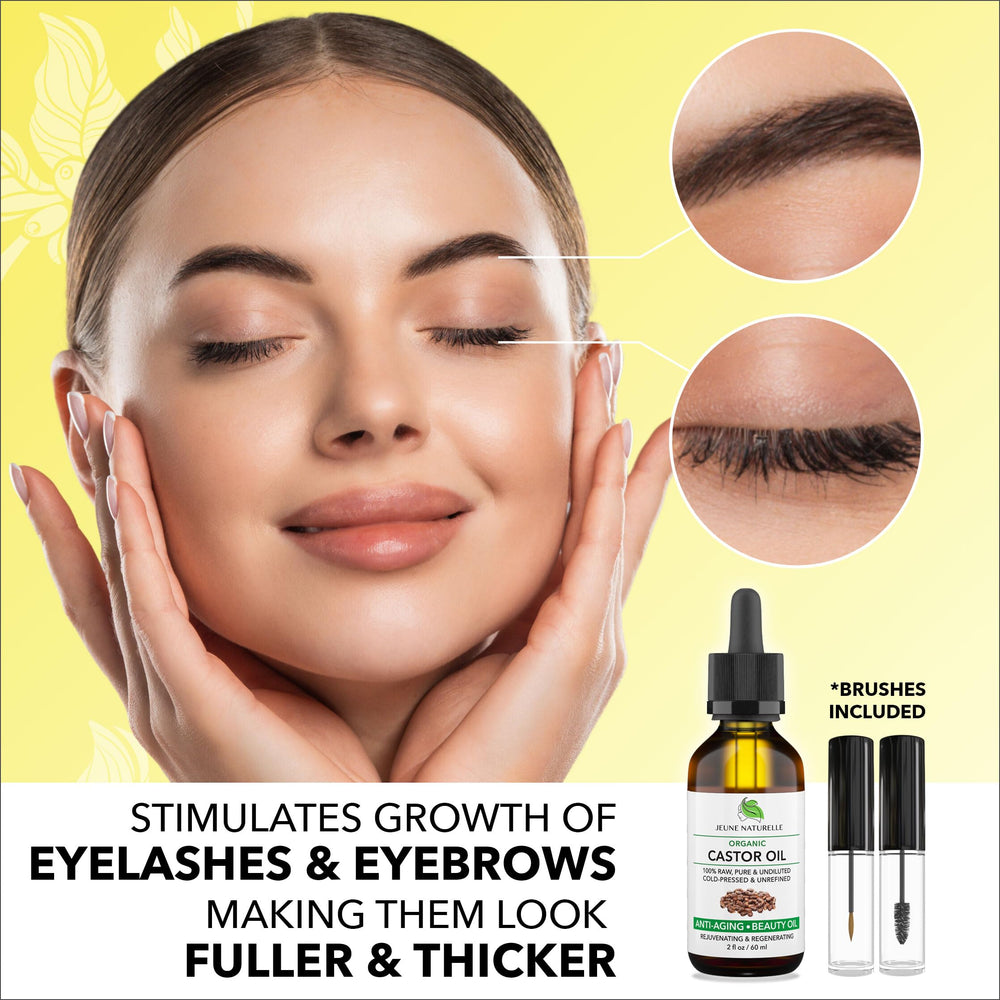 Lash and brow care with castor oil for nourishing routines