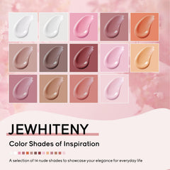 JEWHITENY 100 dual nail forms in ten sizes for precise extensions.