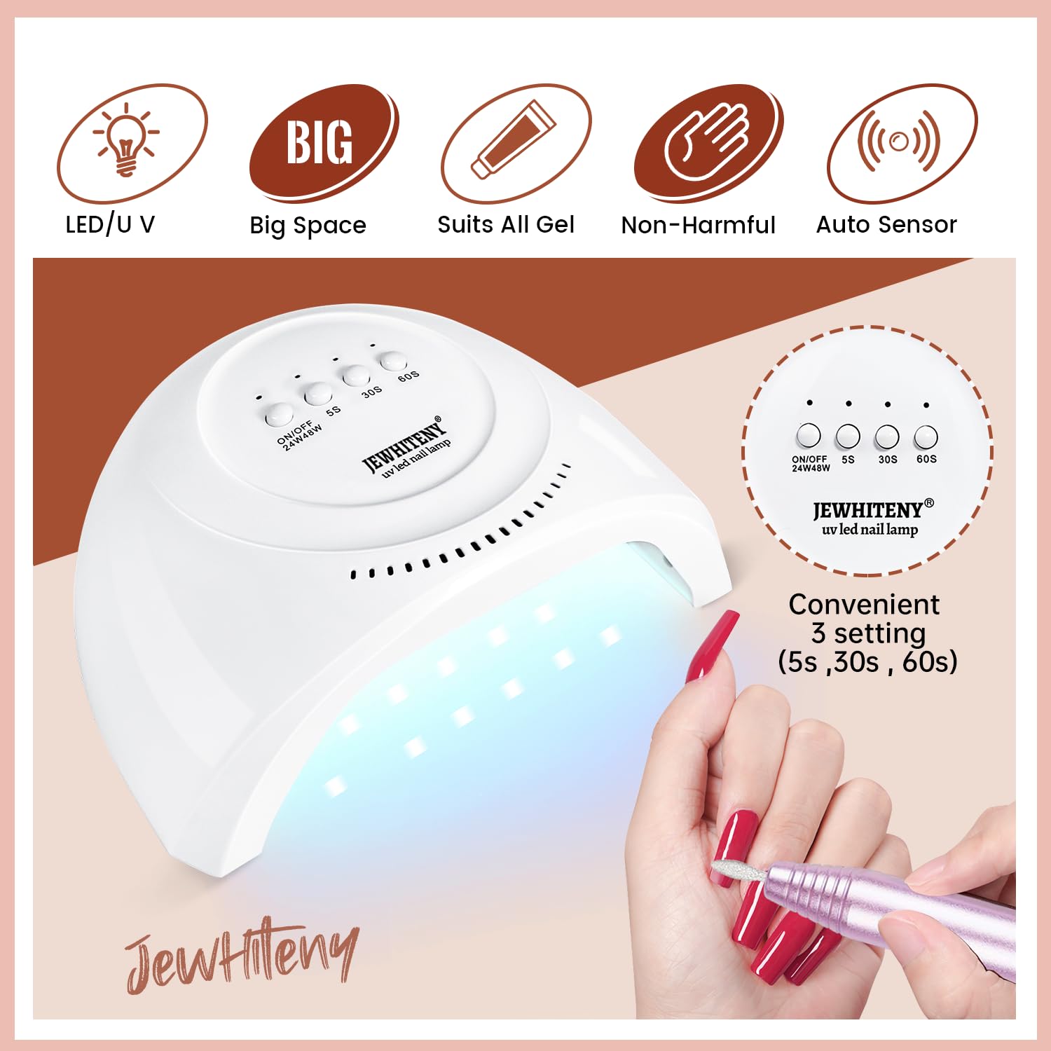 JEWHITENY base coat enhances gel adhesion