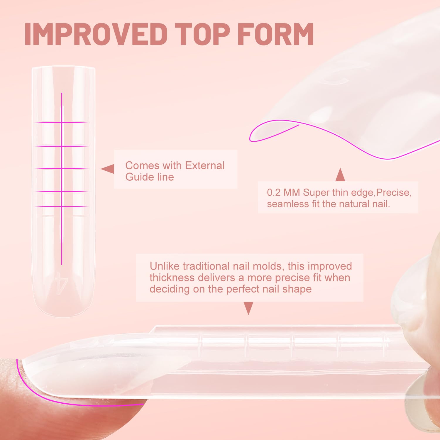 JEWHITENY flexible-nail-mold-edges provide secure hold during shaping